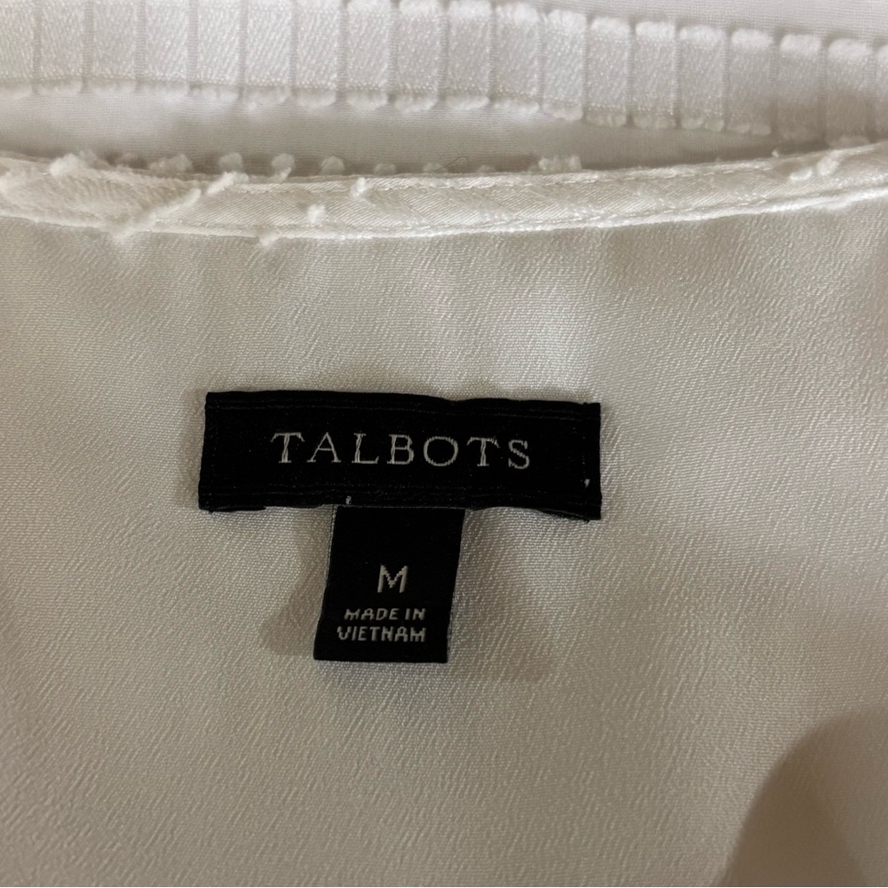 Talbots Textured Sheer Overlay Top - Picture 8 of 9
